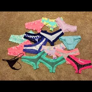 PINK Victoria’s secret 15 Variety panties!! ♥️ 🌹